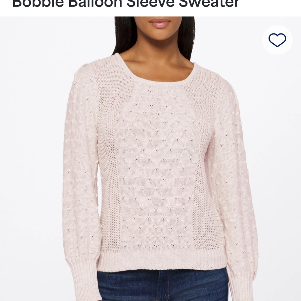 Nic+Zoe Bobble Balloon Sleeve Sweater